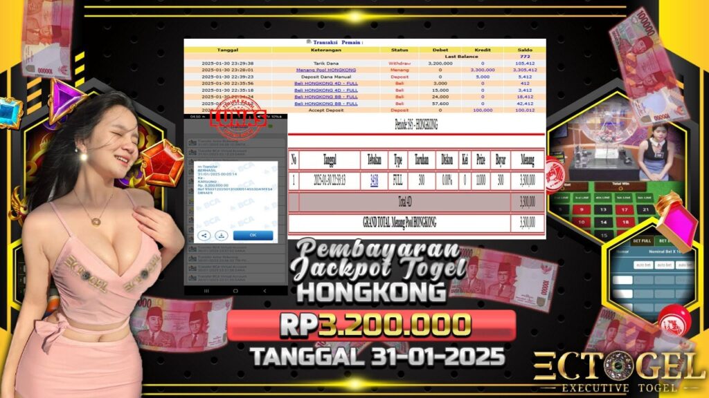 BUKTI JACKPOT TOGEL HONGKONG TERPERCAYA DI INDONESIA TGL 31-01-2025