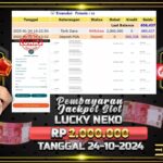 BUKTI JACKPOT SLOT LUCKY NEKO TERPERCAYA DI INDONESIA TGL 24-01-2025