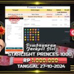 BUKTI JACKPOT SLOT STARLIGHT PRINCES 1000 TERPERCAYA DI INDONESIA TGL 27-01-2025