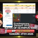 BUKTI JACKPOT SLOT GATES OF OLYMPUS 1000 TERPERCAYA DI INDONESIA TGL 21-01-2025