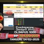 BUKTI JACKPOT SLOT GATES OF OLYMPUS 1000 TERPERCAYA DI INDONESIA TGL 04-02-2025