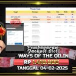 BUKTI JACKPOT SLOT WAYS OF THE QILIN TERPERCAYA DI INDONESIA TGL 04-02-2025