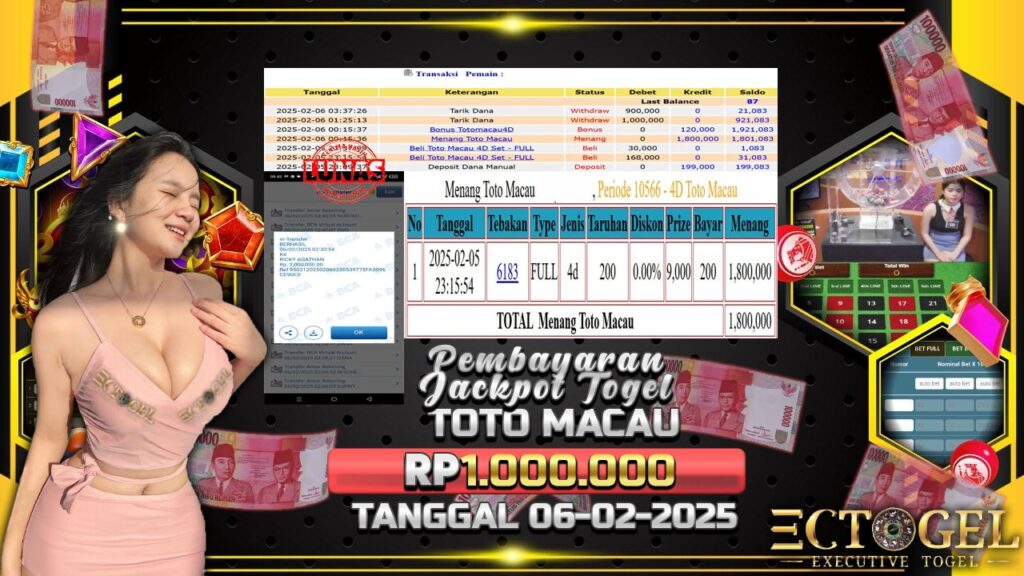 BUKTI JACKPOT TOGEL HONGKONG TERPERCAYA DI INDONESIA TGL 06-02-2025