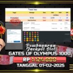 BUKTI JACKPOT SLOT GATES OF OLYMPUS 1000 TERPERCAYA DI INDONESIA TGL 01-02-2025