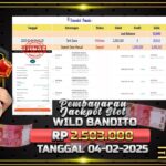 BUKTI JACKPOT SLOT WILD BANDITO TERPERCAYA DI INDONESIA TGL 04-02-2025