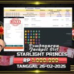 BUKTI JACKPOT SLOT STARLIGHT PRINCES TERPERCAYA DI INDONESIA TGL 26-02-2025