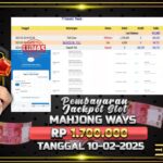 BUKTI JACKPOT SLOT MAHJONG WAYS TERPERCAYA DI INDONESIA TGL 10-02-2025