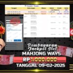 BUKTI JACKPOT SLOT MAHJONG WAYS TERPERCAYA DI INDONESIA TGL 09-02-2025