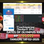 BUKTI JACKPOT SLOT GATES OF OLYMPUS 1000 TERPERCAYA DI INDONESIA TGL 08-02-2025