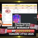 BUKTI JACKPOT SLOT SWEET BONANZA 1000 TERPERCAYA DI INDONESIA TGL 27-02-2025