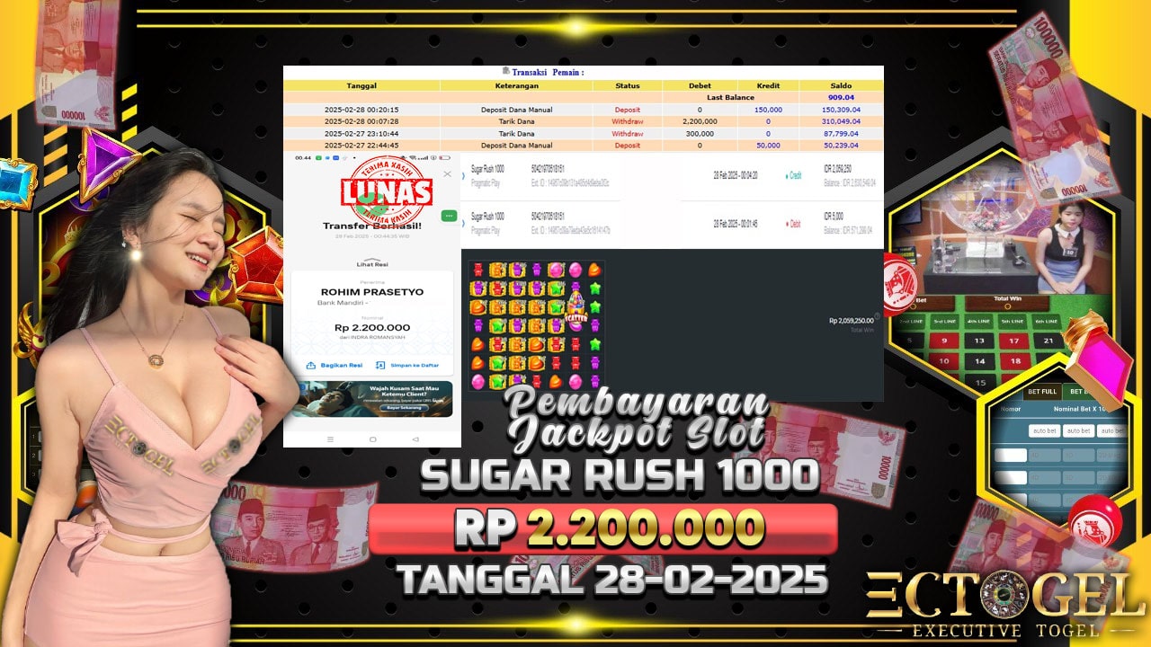 BUKTI JACKPOT SLOT SUGAR RUSH 1000 TERPERCAYA DI INDONESIA TGL 28-02-2025