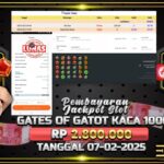 BUKTI JACKPOT SLOT GATES OF GATOT KACA 1000 TERPERCAYA DI INDONESIA TGL 07-02-2025