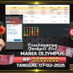 BUKTI JACKPOT SLOT MANIA OLYMPUS TERPERCAYA DI INDONESIA TGL 07-02-2025