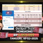 BUKTI JACKPOT SLOT TOGEL HONGKONG TERPERCAYA DI INDONESIA TGL 19-02-2025