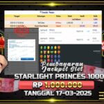 BUKTI JACKPOT SLOT STARLIGHT PRINCES 1000 TERPERCAYA DI INDONESIA TGL 17-03-2025