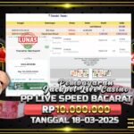 BUKTI JACKPOT PP LIVE SPEED BACARAT TERPERCAYA DI INDONESIA TGL 18-03-2025