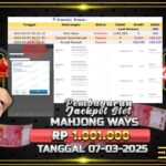 BUKTI JACKPOT SLOT MAHJONG WAYS TERPERCAYA DI INDONESIA TGL 07-03-2025