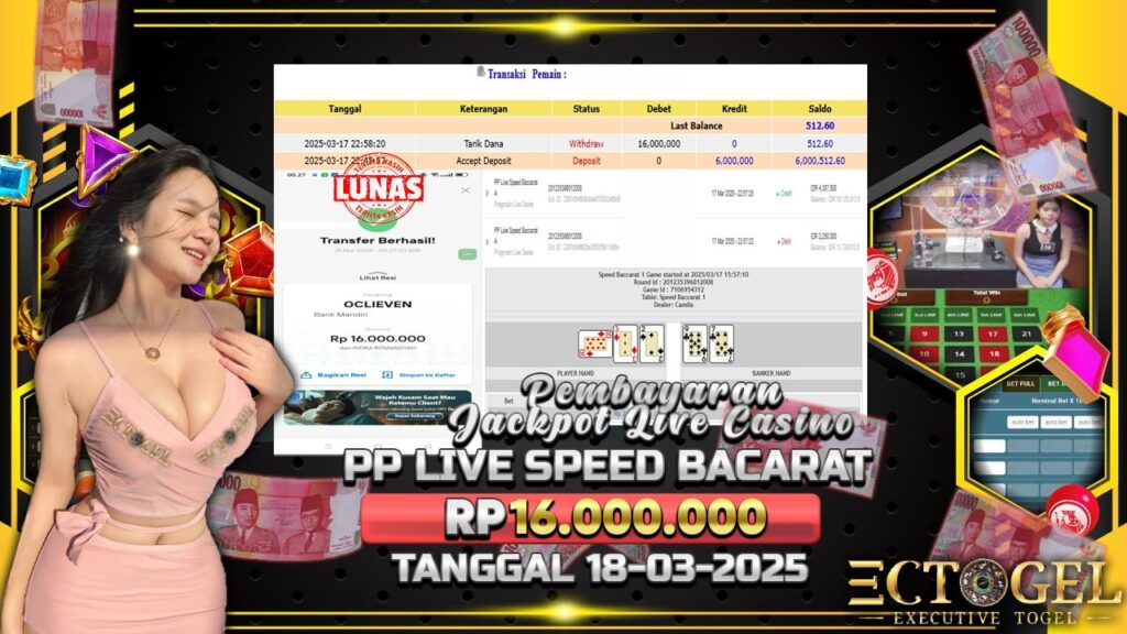 BUKTI JACKPOT PP LIVE SPEED BACARAT TERPERCAYA DI INDONESIA TGL 18-03-2025