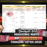 BUKTI JACKPOT SLOT MAHJONG WAYS TERPERCAYA DI INDONESIA TGL 02-03-2025