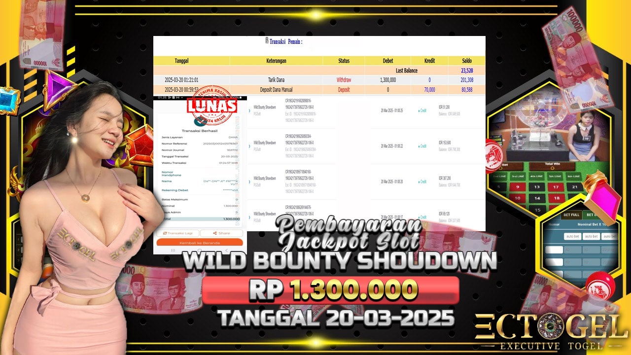 BUKTI JACKPOT SLOT WILD BOUNTY SHOWDOWN TERPERCAYA DI INDONESIA TGL 20-03-2025