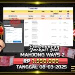 BUKTI JACKPOT SLOT MAHJONG WAYS 2 TERPERCAYA DI INDONESIA TGL 08-03-2025