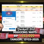 BUKTI JACKPOT SLOT MAHJONG WAYS TERPERCAYA DI INDONESIA TGL 13-03-2025