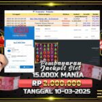 BUKTI JACKPOT SLOT 15.000x MANIA TERPERCAYA DI INDONESIA TGL 10-03-2025