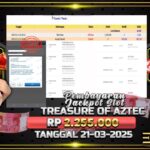 BUKTI JACKPOT SLOT TREASURE OF AZTEC TERPERCAYA DI INDONESIA TGL 21-03-2025