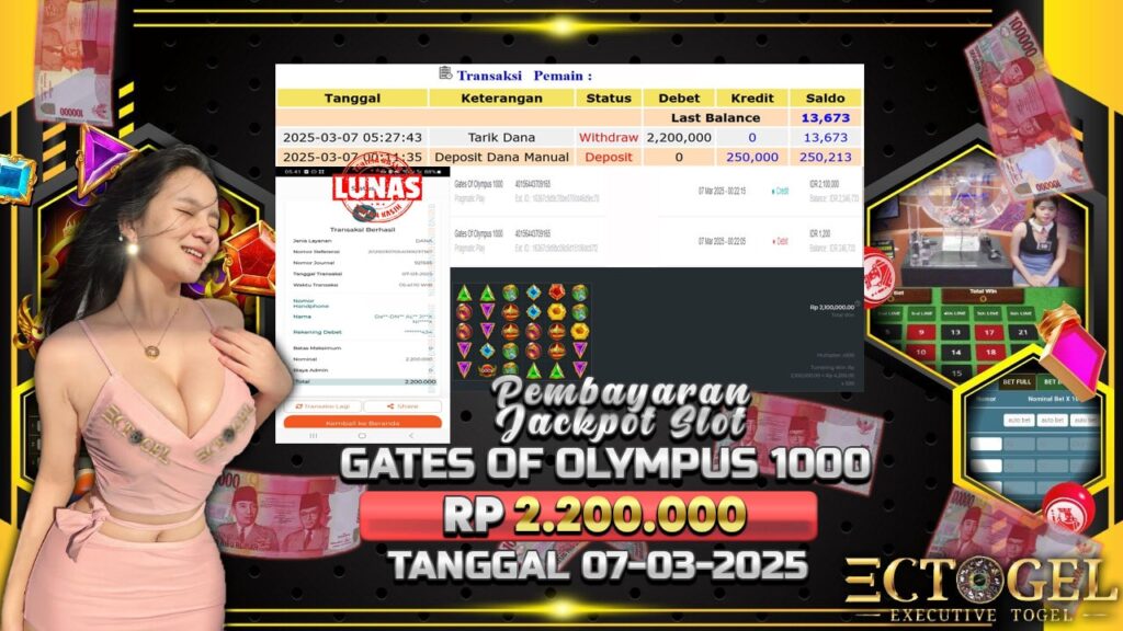 BUKTI JACKPOT SLOT GATES OF OLYMPUS 1000 TERPERCAYA DI INDONESIA TGL 07-03-2025