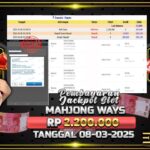 BUKTI JACKPOT SLOT MAHJONG WAYS TERPERCAYA DI INDONESIA TGL 08-03-2025