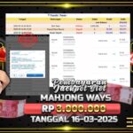 BUKTI JACKPOT SLOT MAHJONG WAYS TERPERCAYA DI INDONESIA TGL 16-03-2025