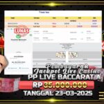 BUKTI JACKPOT PP LIVE BACCARAT A TERPERCAYA DI INDONESIA TGL 23-03-2025