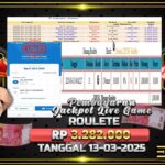 BUKTI JACKPOT LIVE GAME ROULETE TERPERCAYA DI INDONESIA TGL 13-03-2025