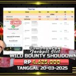 BUKTI JACKPOT SLOT WILD BOUNTY SHOWDOWN TERPERCAYA DI INDONESIA TGL 20-03-2025